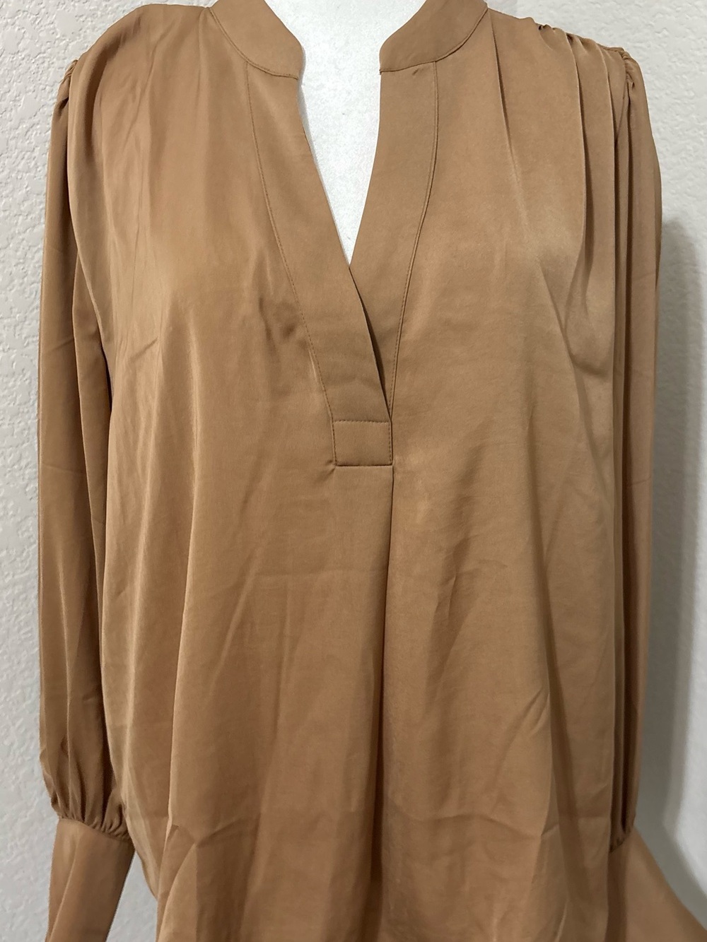 Banana Republic Silky V-Neck Long-Sleeve Blouse